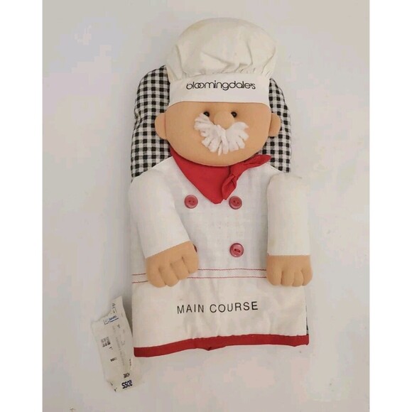 Rare Vintage Chef Oven Mitt Pot Holder Bloomingdales 